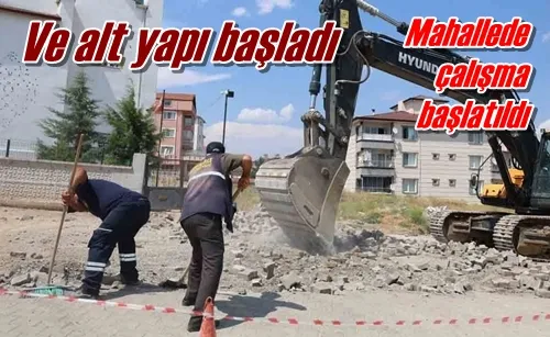 Ve alt yapı başladı