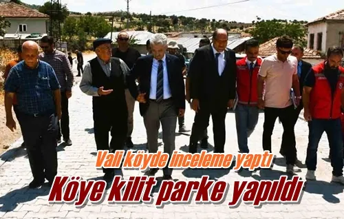 Köye kilit parke yapıldı