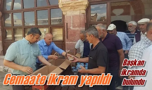 Cemaate ikram yapıldı