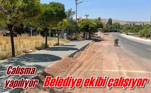 Belediye ekibi çalışıyor