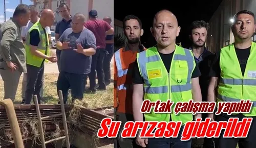 Su arızası giderildi