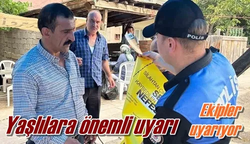 Yaşlılara önemli uyarı