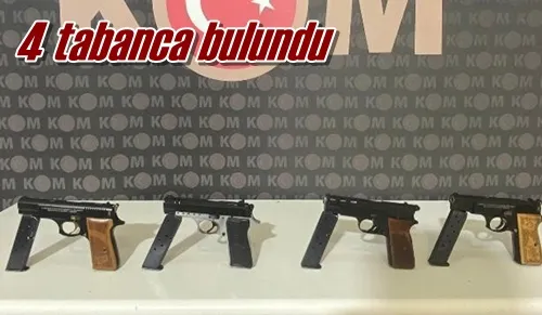 4 tabanca bulundu