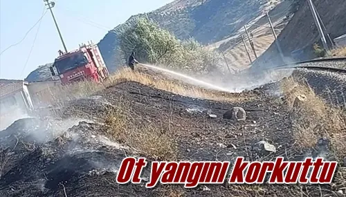 Ot yangını korkuttu