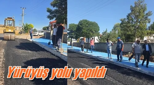 Yürüyüş yolu yapıldı