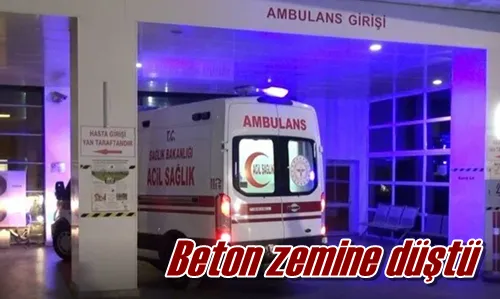 Beton zemine düştü