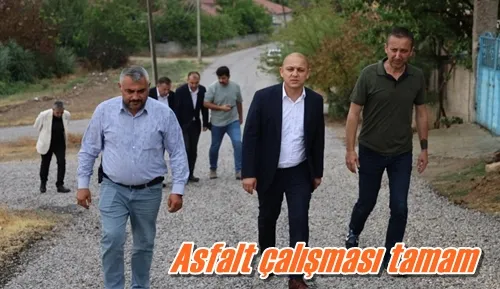 Asfalt çalışması tamam