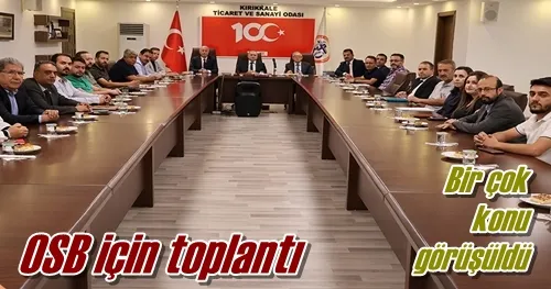 OSB için toplantı