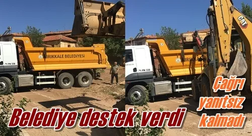 Belediye destek verdi