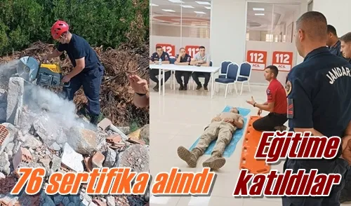 76 sertifika alındı