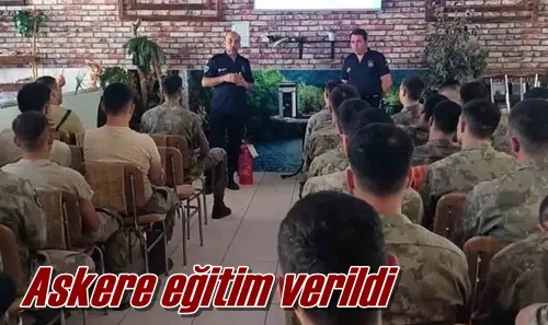 Askere eğitim verildi