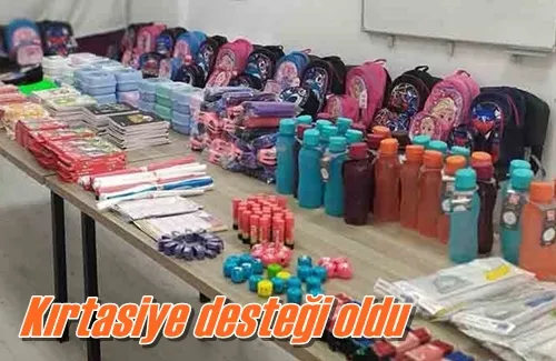 Kırtasiye desteği oldu