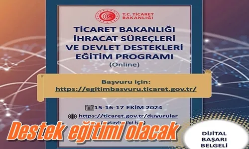 Destek eğitimi olacak