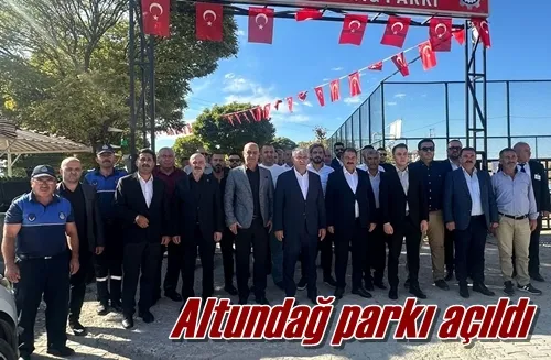 Altundağ parkı açıldı