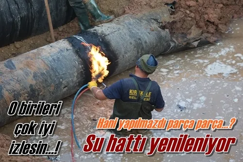 Su hattı yenileniyor