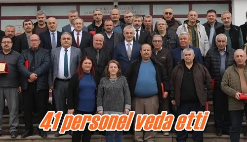 41 personel veda etti