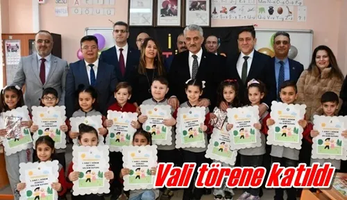 Vali törene katıldı