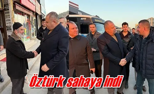 Öztürk sahaya indi