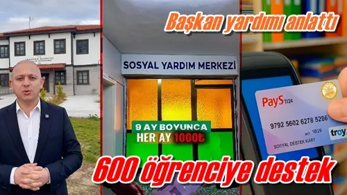 600 öğrenciye destek