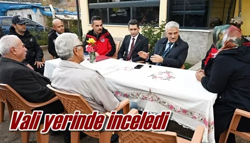 Vali yerinde inceledi