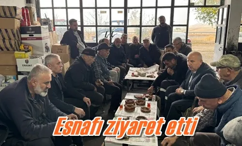 Esnafı ziyaret etti