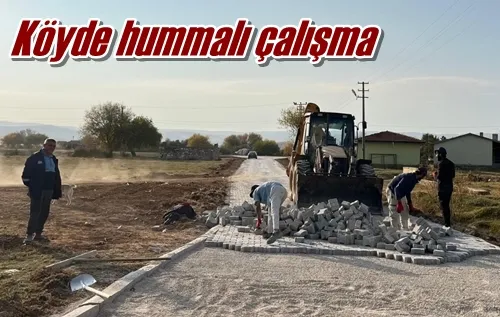 Köyde hummalı çalışma