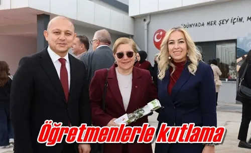 Öğretmenlerle kutlama
