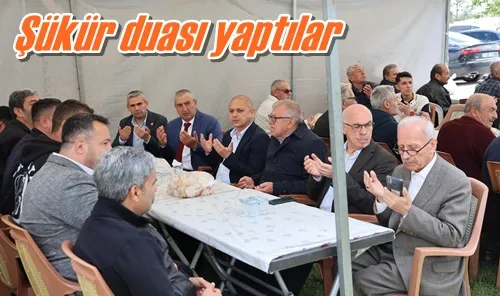Şükür duası yaptılar