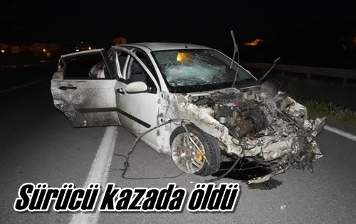 Sürücü kazada öldü