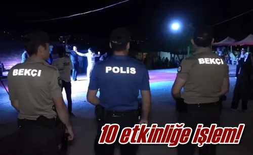 10 etkinliğe işlem!