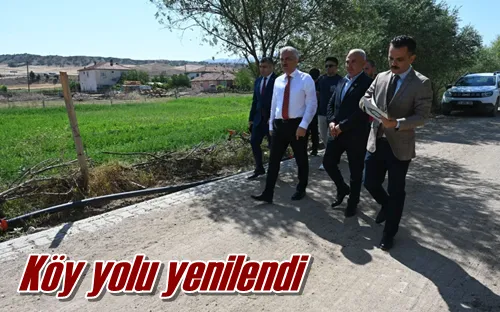 Köy yolu yenilendi