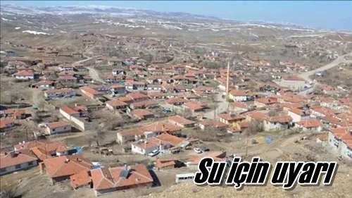 Su için uyarı