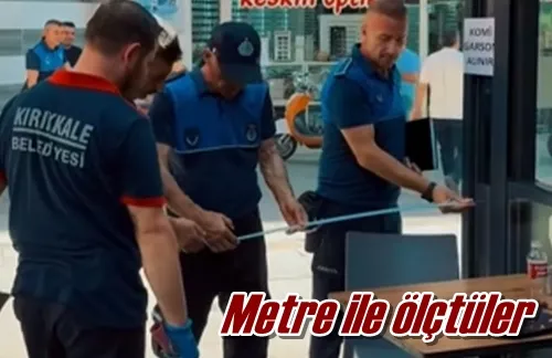 Metre ile ölçtüler