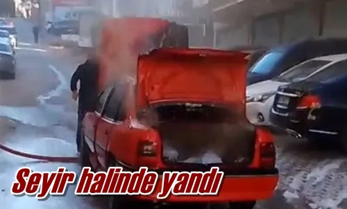 Seyir halinde yandı