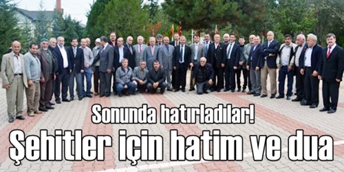 Şehitler için hatimler indi