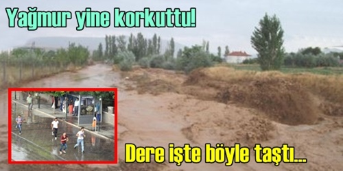 Karakeçili deresi taştı