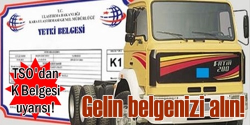K belge uyarısı!