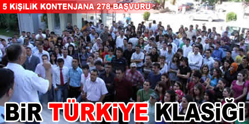 5 Kadroya 278 Başvuru