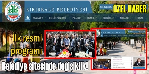 Belediye sitesinde değişiklik