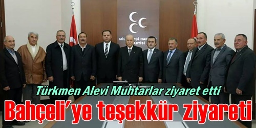 Alevi muhtarlar ziyaret etti