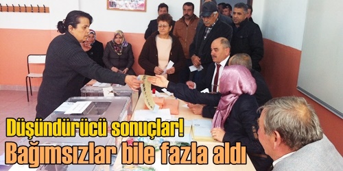 Bağımsızlar bile fazla aldı