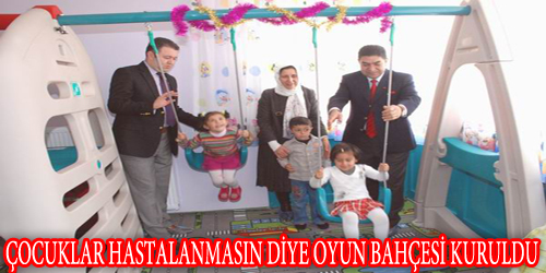 Çocuklar Hastalanmasın Diye Oyun Bahçesi Kuruldu