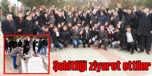 Şehitliği ziyaret ettiler