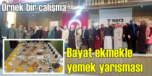 Bayat Ekmekle Yemek Yaptılar 