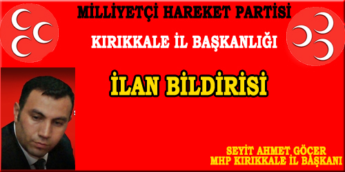 3 MAYIS MİLLİYETÇİLER BAYRAMI İLAN BİLDİRİSİ