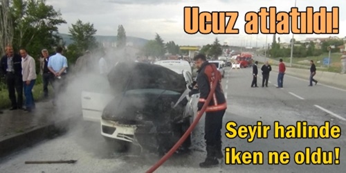 Seyir halinde iken yandı!